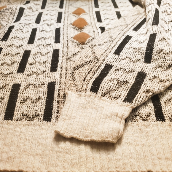 Vintage Linen-Cotton Blend 80s Dad Sweater/ Belissimo by Tip Top Size S-L - Picture 5 of 6